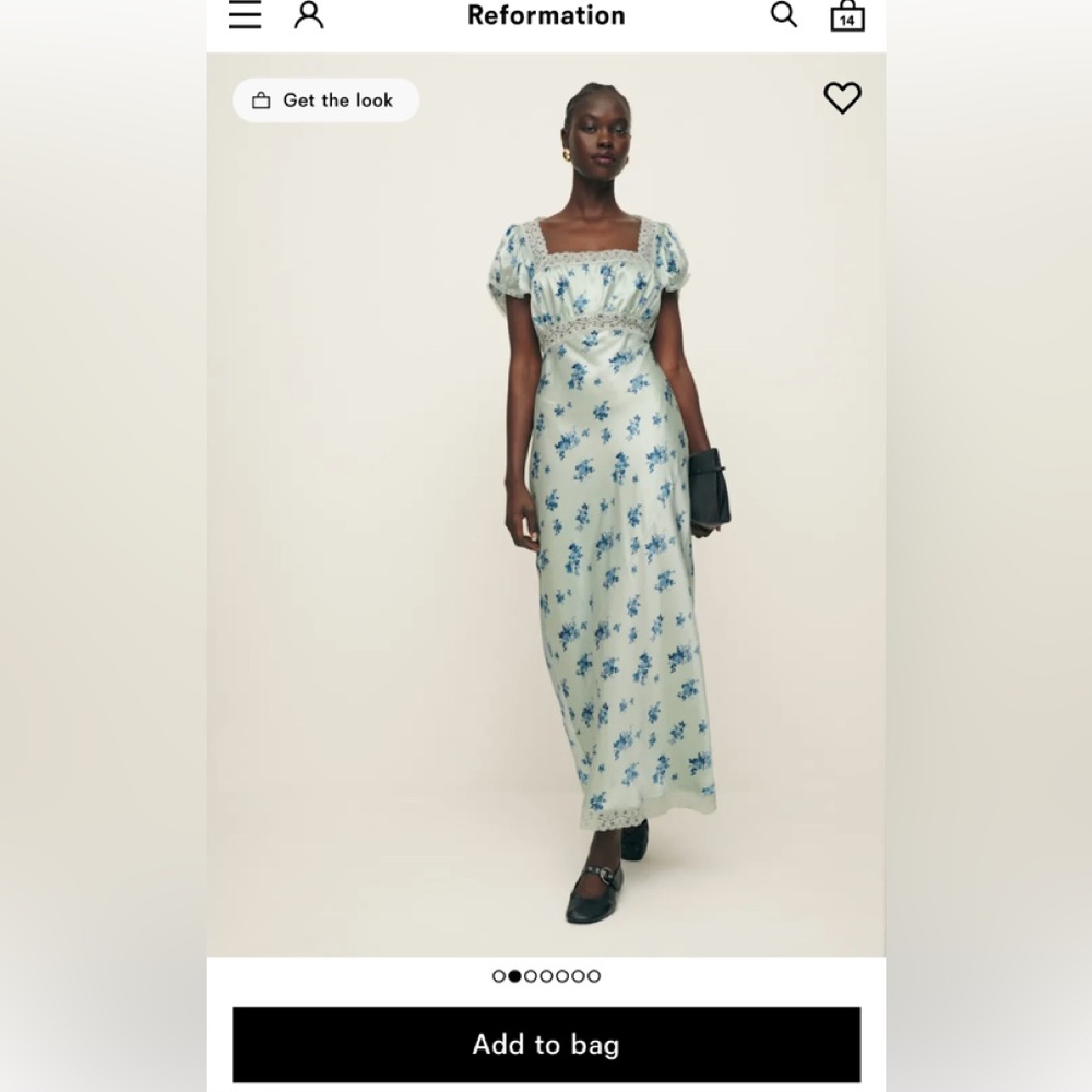 Reformation Clarisse Silk Dress